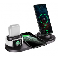 Wireless Charger For IPhone Fast Charger For Phone Fast Charging Pad For Phone Watch 6 In 1 Charging Dock Station