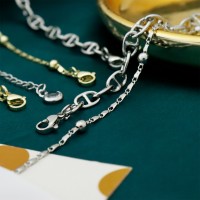 Double-circle Anklet Simple Fashion Cuban Link Chain Layered