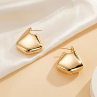 Copper Tube Hollow Earrings Polished Glossy