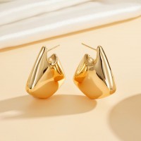 Copper Tube Hollow Earrings Polished Glossy
