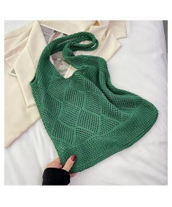 Solid Color Bag Knitted Bags Hollow Woven Bag