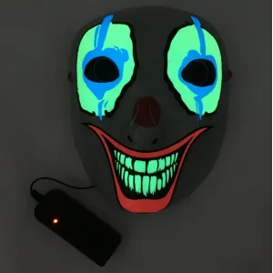 LED Mask Luminous Glowing Halloween Party Mask Neon EL Mask Halloween Cosplay Mask