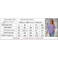 Solid Color Hollow-out Pleated Ruffle Shirts Sleeve V-neck Loose Long Sleeve Tops Women