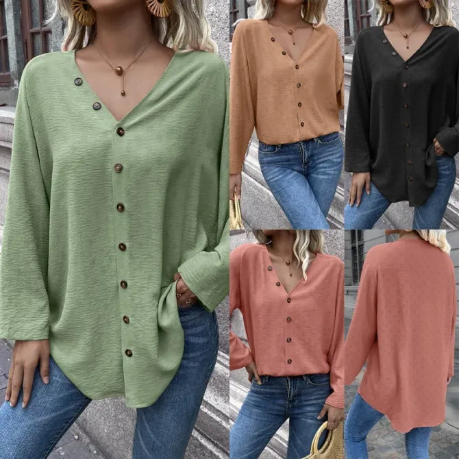 Casual Solid Single Breasted Cardigan Long Sleeve Shirt