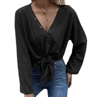 Casual Solid Single Breasted Cardigan Long Sleeve Shirt