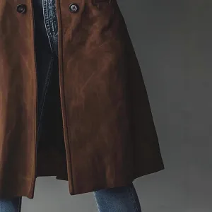 Women's Long Trench Coat - Casual Loose Fit Fall Winter Outerwear Jacket For Daily Wear