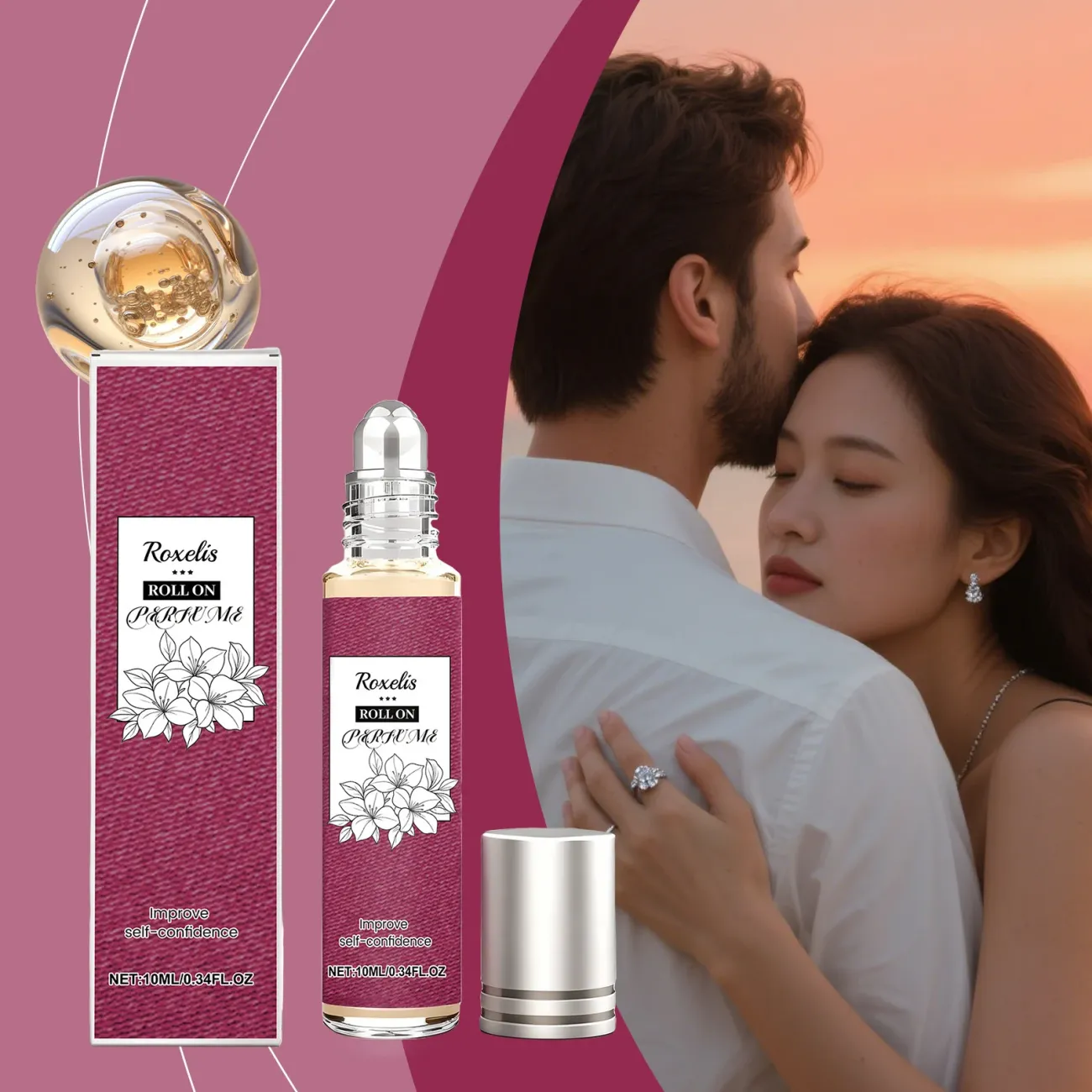 Natural, Fresh, Elegant, Lingering Fragrance, Portable, Rose Fragrance, Perfume