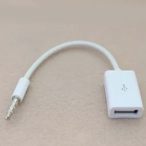 Car MP3 3.5mm Male AUX Audio Socket Jack To USB 2.0 Female Converter Cable Cord Car Interior Accessories Boutique New Hot Sale