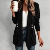 Women's Casual Versatile Lightweight Jacket - Relaxed Fit Outerwear For Daily Wear Clothing
