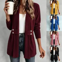 Women's Casual Versatile Lightweight Jacket - Relaxed Fit Outerwear For Daily Wear Clothing