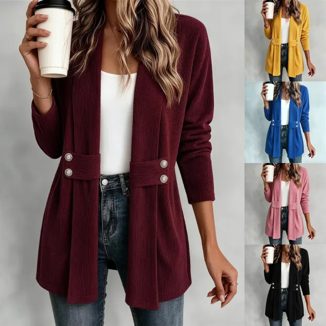 Women's Casual Versatile Lightweight Jacket - Relaxed Fit Outerwear For Daily Wear Clothing
