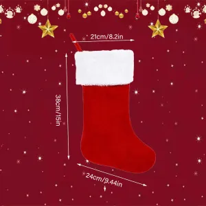 Christmas Ornament With Light Burlap Embroidery Sock Gift Bag