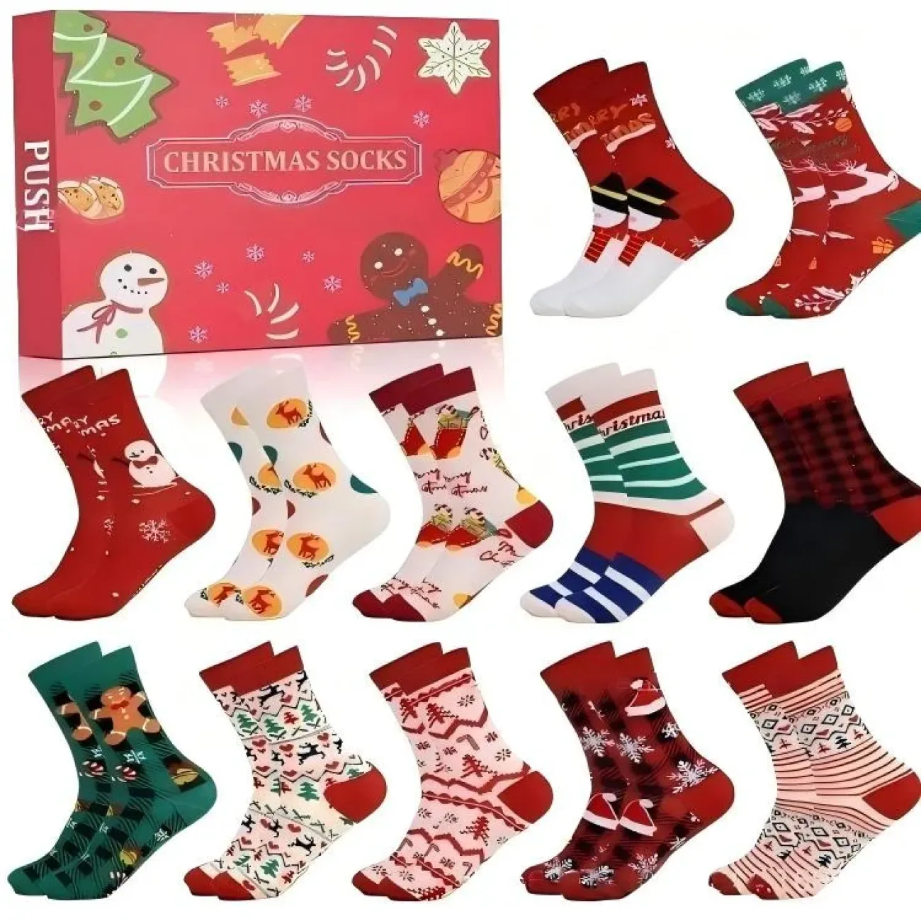 Christmas Advent Calendar Sock Blind Box