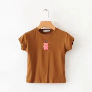 Summer new style European and American fashion printing short-sleeved round neck top
