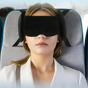 Breathable Multifunctional Travel Pillow with Eye Mask - Portable Neck Support Cushion for Airplane Car Train