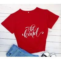 Be Kind Rose Style Short Sleeve European And American Street Leisure T-shirt