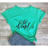 Be Kind Rose Style Short Sleeve European And American Street Leisure T-shirt