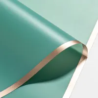 Florist Flower Wrapping Paper Gold Edge Jelly