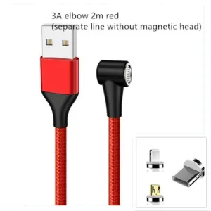 Compatible with Apple , Magnetic USB Cable Fast Charging Micro USB Type C Data Wire Cord Magnet Charger Mobile Phone Cable