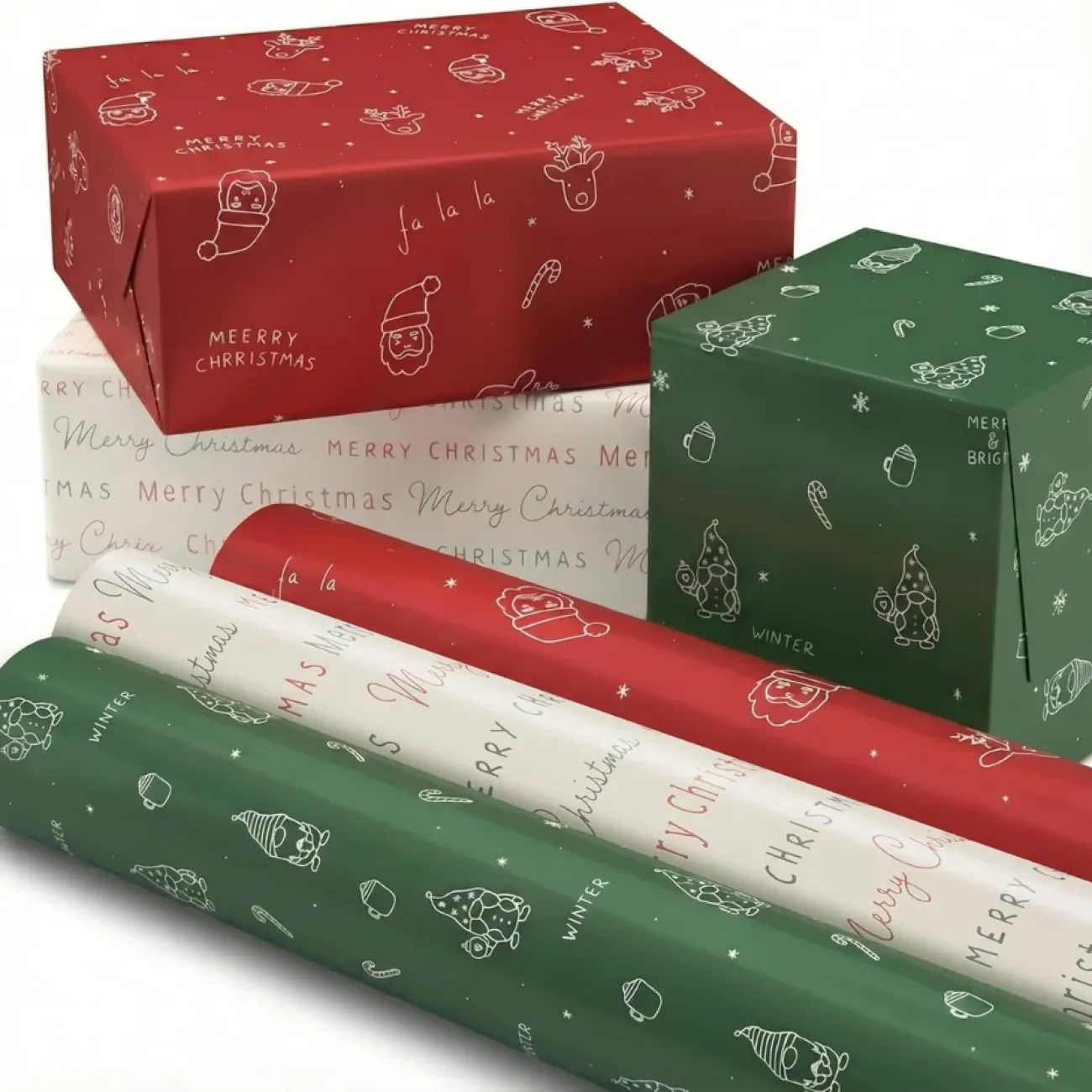 Beautiful Christmas Gift Wrapping Paper Rolls For Small & Medium Size Gifts