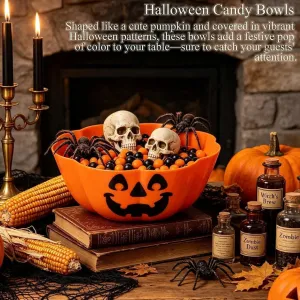 Candy Bowl Large For Party Supplies,Large Trick Or Treat Bowls