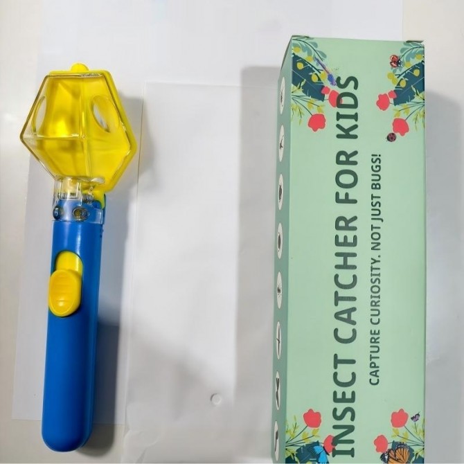 Educational Toy Magnifying Glass Exploration Bug Catcher L Portable Insect Catcher Push Type Transparent Observer Box Bug Catcher Safe Release Mechanism