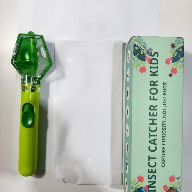 Educational Toy Magnifying Glass Exploration Bug Catcher L Portable Insect Catcher Push Type Transparent Observer Box Bug Catcher Safe Release Mechanism