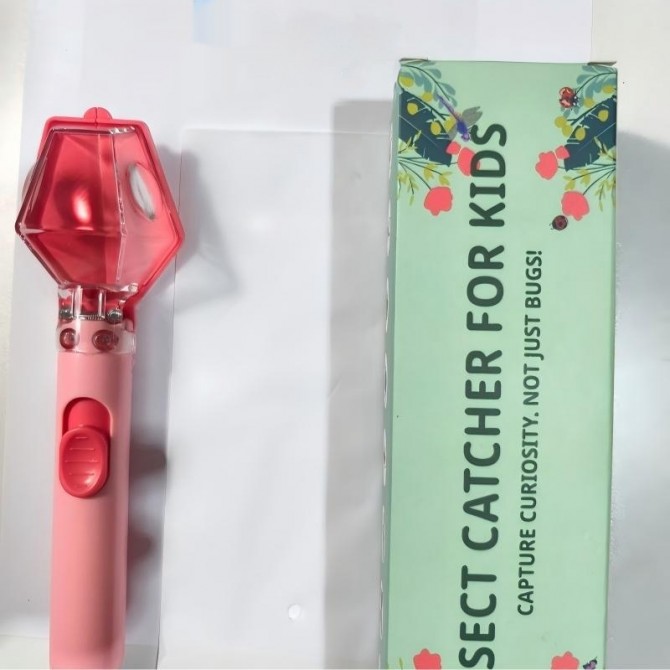 Educational Toy Magnifying Glass Exploration Bug Catcher L Portable Insect Catcher Push Type Transparent Observer Box Bug Catcher Safe Release Mechanism
