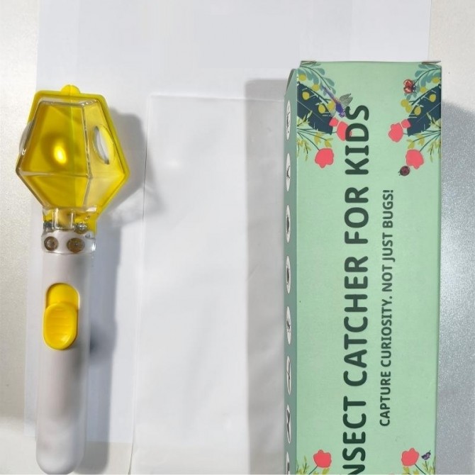 Educational Toy Magnifying Glass Exploration Bug Catcher L Portable Insect Catcher Push Type Transparent Observer Box Bug Catcher Safe Release Mechanism