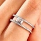 Ornament Geometric Square Women's Fashion Ring